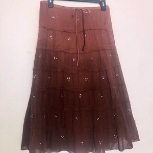 OMBRE BROWN BOHO SKIRT